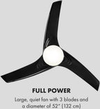  Ventilateur KLARSTEIN Figo - 2 En 1 - 55W - Noir
