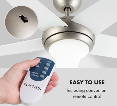  Ventilateur KLARSTEIN Bolero - 2 En 1 - 55W - Blanc