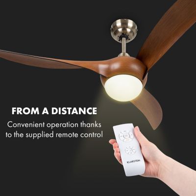  Ventilateur Plafonnier KLARSTEIN Monteverde - 41W - Marron