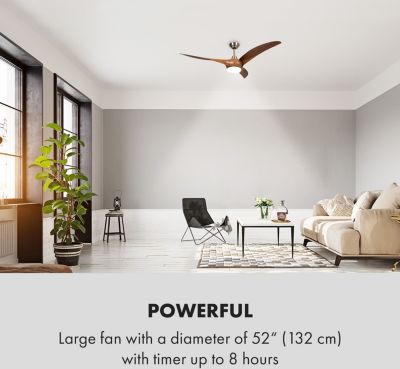  Ventilateur Plafonnier KLARSTEIN Monteverde - 41W - Marron