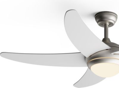  Ventilateur Plafonnier KLARSTEIN Bolero 2en1 132cm 55 W LED App Blanc