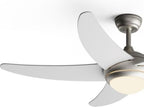  Ventilateur Plafonnier KLARSTEIN Bolero 2en1 132cm 55 W LED App Blanc