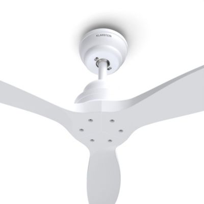  Ventilateur Plafonnier KLARSTEIN Santa Elena Plafond 132cm 40W Bois Blanc