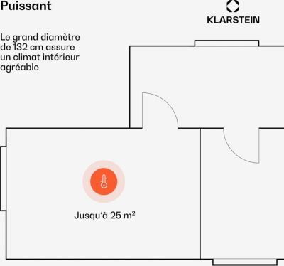  Ventilateur KLARSTEIN Santa Elena 132cm 35W Silencieux Bois