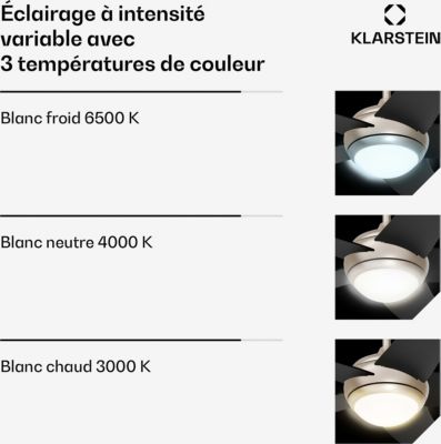  Ventilateur KLARSTEIN Bolero 132cm 35W Silencieux Bois