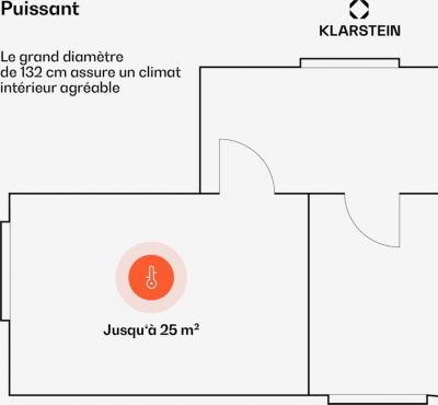  Ventilateur KLARSTEIN Bolero 132cm 35W Silencieux Bois