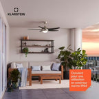  Ventilateur KLARSTEIN Bolero 132cm 35W Silencieux Bois