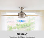  Ventilateur KLARSTEIN Bolero - 2 En 1 - 55W - Erable