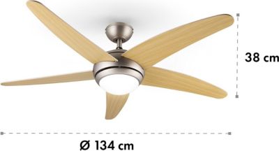  Ventilateur KLARSTEIN Bolero - 2 En 1 - 55W - Erable