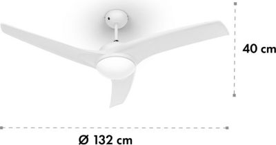  Ventilateur KLARSTEIN Figo - 2 En 1 - 55W - Blanc