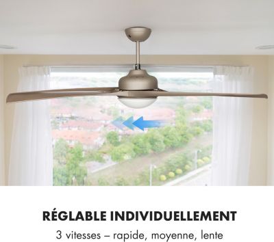  Ventilateur KLARSTEIN Figo - 2 En 1 - 55W - Gris