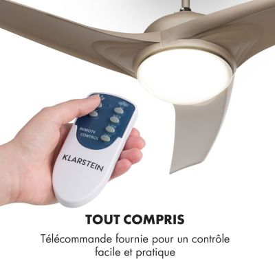  Ventilateur KLARSTEIN Figo - 2 En 1 - 55W - Gris