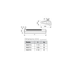  Rideau D'air Électrique En Saillie 150 Cm Moteur Ec Blanc Wing - Axelair - Raas3715e
