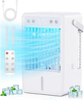  Climatiseur Mobile Avec Réservoir De 1500ML, Télécommande Incluse, 5 Vitesses Et 3 Modes, Minuterie Programmable (2 à 10 Heures), Alimentation USB & Éclairage LED RGB – Parfait Pour Les Petites Pièces