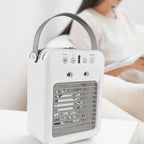  Ventilateur De Climatiseur USB Portable Avec Batterie De 6000 MAh, Ventilateur De Bureau De 500 Ml, Refroidisseur évaporatif Silencieux à 3 Vitesses Avec Minuterie Pour Voiture, Bureau, Dortoir