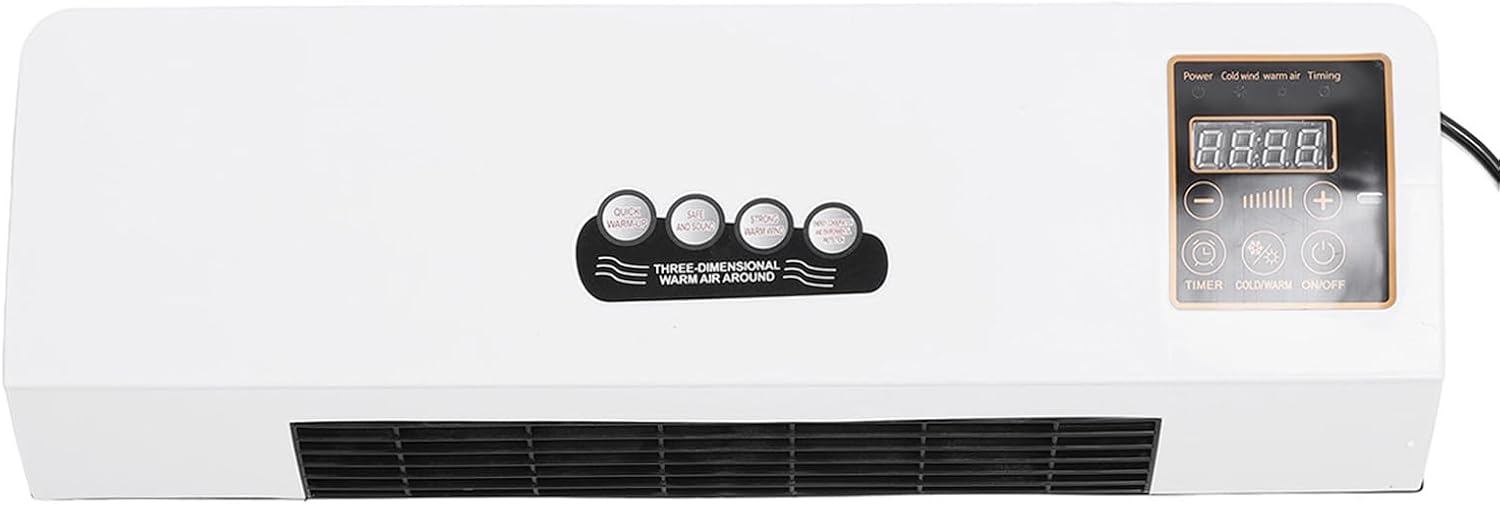 GENERIC Climatiseur Mural, Machine De Chauffage Murale Réglable, Mini Mobile à Faible Bruit Pour L'intérieur Et L'extérieur (Prise UE 110‑240 V 220V)