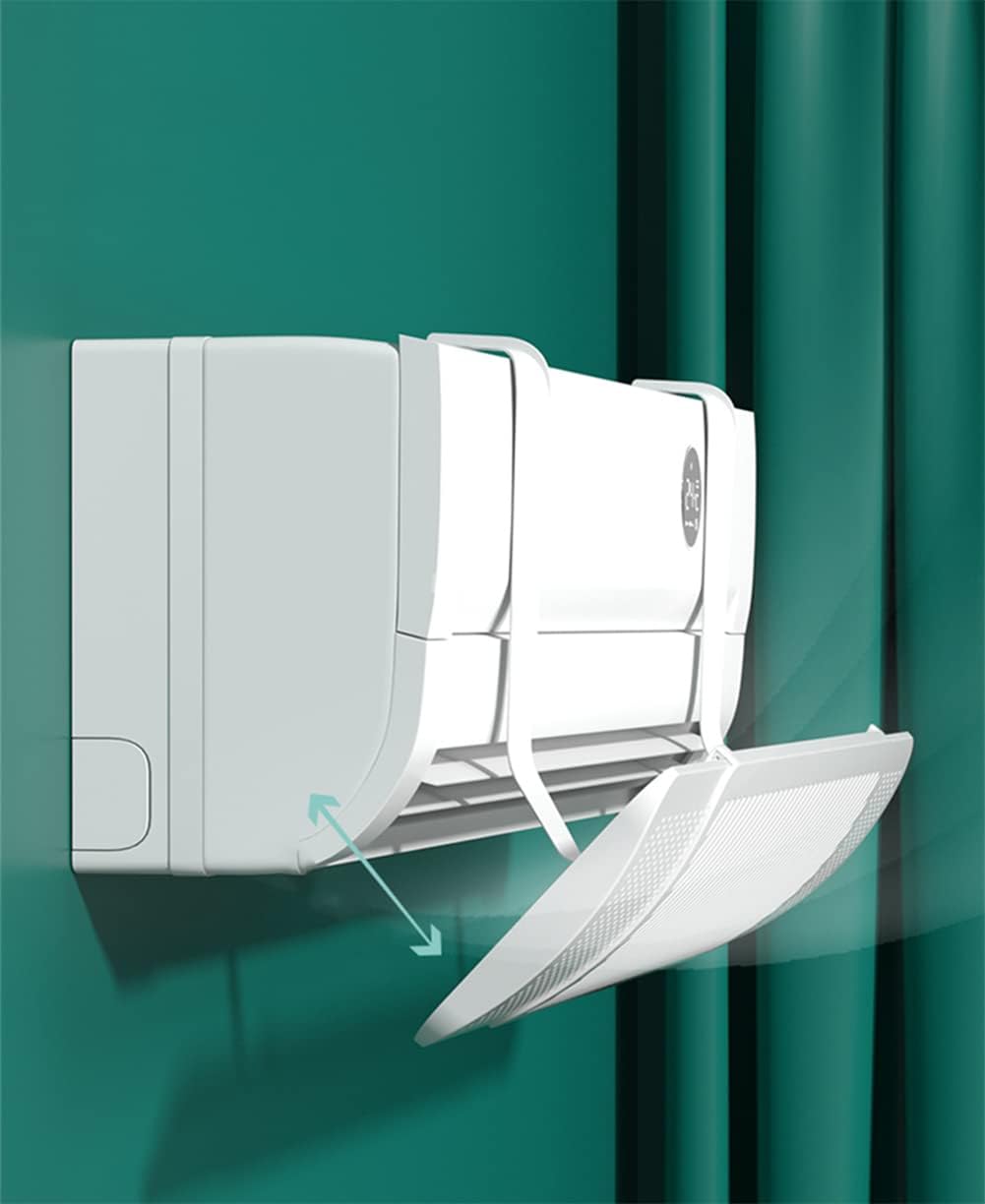 GENERIC Housse Pour Pare-Brise Climatiseur Extérieur Anti-Vent Froid à Soufflage Direct, Déflecteur Climatiseur Mural Rétractable, Direction Réglable Multi-Angle