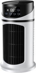  Climatiseur Portable, Mini Rafraîchisseur D'air Par évaporation, Humidificateur, Unité De Climatisation Silencieuse Avec Ventilateur, Affichage Numérique Et Minuterie De