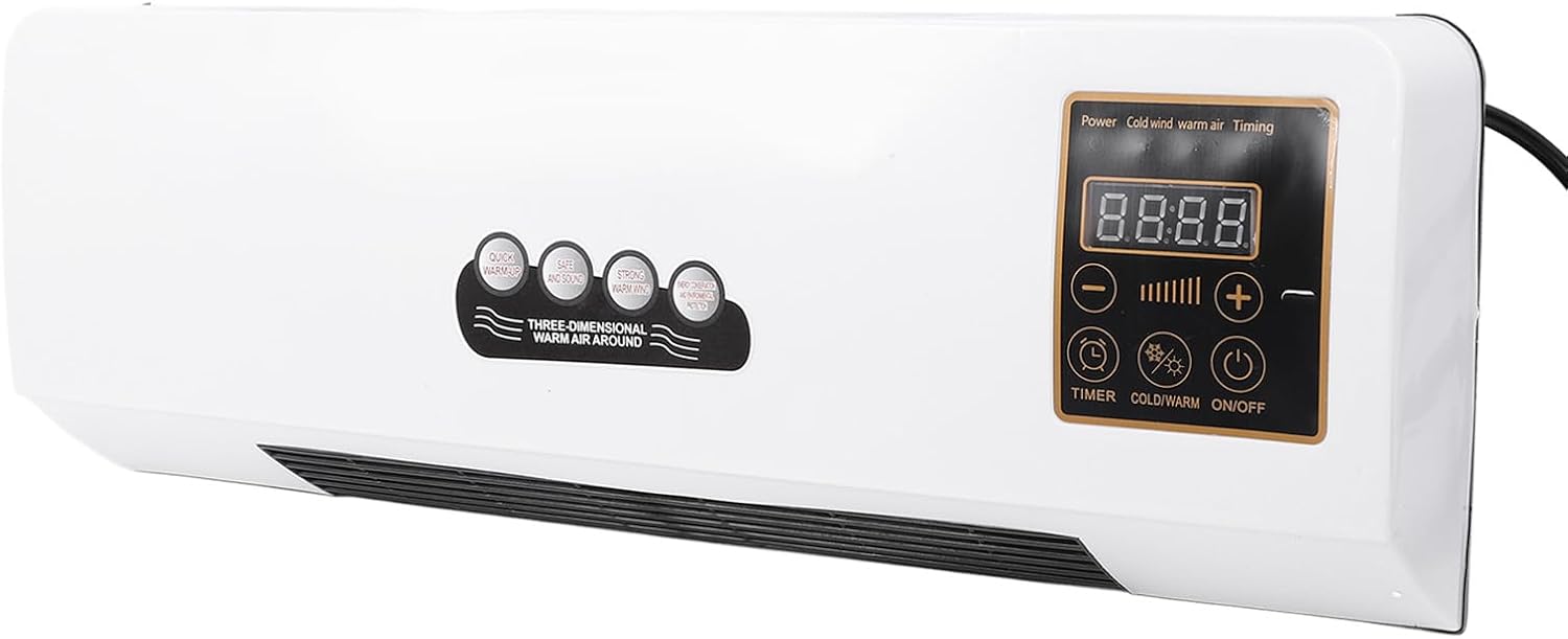 GENERIC Climatiseur Mural, Machine De Chauffage Murale Réglable, Mini Mobile à Faible Bruit Pour L'intérieur Et L'extérieur (Prise UE 110‑240 V 220V)