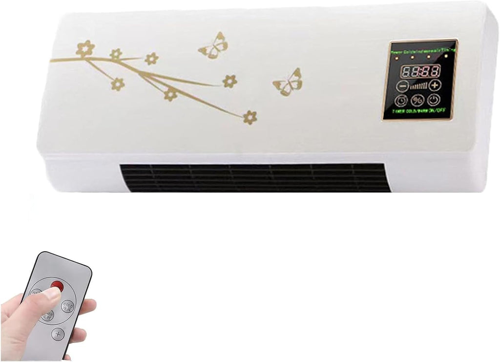 GENERIC Climatiseur Portable Pour Chambre, Mini Refroidisseur D'air Silencieux Avec 6 Vitesses, Flux D'air Froid Et Chaud, Télécommande, Affichage Led, Minuterie, Bureau Et Montage Mural Pour Bureau #1