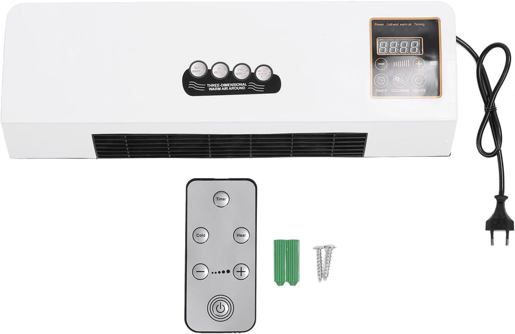 GENERIC Climatiseur Mural, Machine De Chauffage Murale Réglable, Mini Mobile à Faible Bruit Pour L'intérieur Et L'extérieur (Prise UE 110‑240 V 220V)