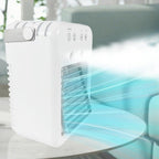  Ventilateur De Climatiseur USB Portable Avec Batterie De 6000 MAh, Ventilateur De Bureau De 500 Ml, Refroidisseur évaporatif Silencieux à 3 Vitesses Avec Minuterie Pour Voiture, Bureau, Dortoir