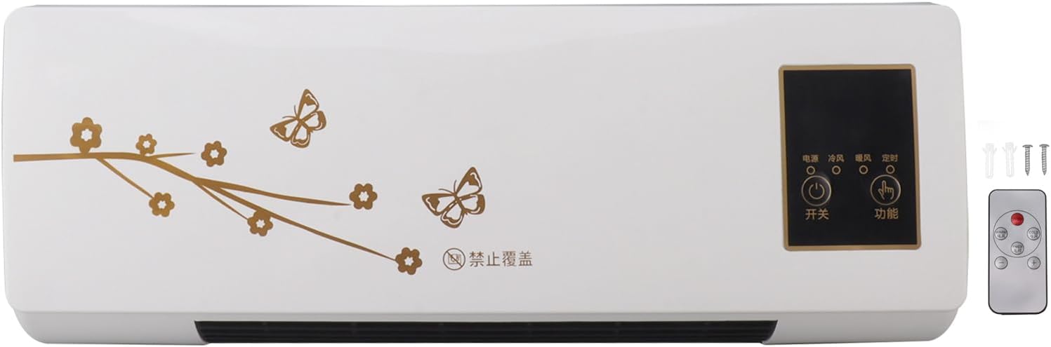  KIMISS Climatiseur Mural Avec Minuterie, Télécommande, Mini Machine électrique Portable De Refroidissement Et De Chauffage 220 V – Contrôle Climatique Mural Efficace Pour