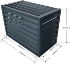 GENERIC Housse De Protection Pour Climatiseur D'extérieur - Grille Décorative En Alliage D'aluminium Pour Condensateur Et Pompe à Chaleur - Protection Contre Les Intempéries - Design Durable Et élégant