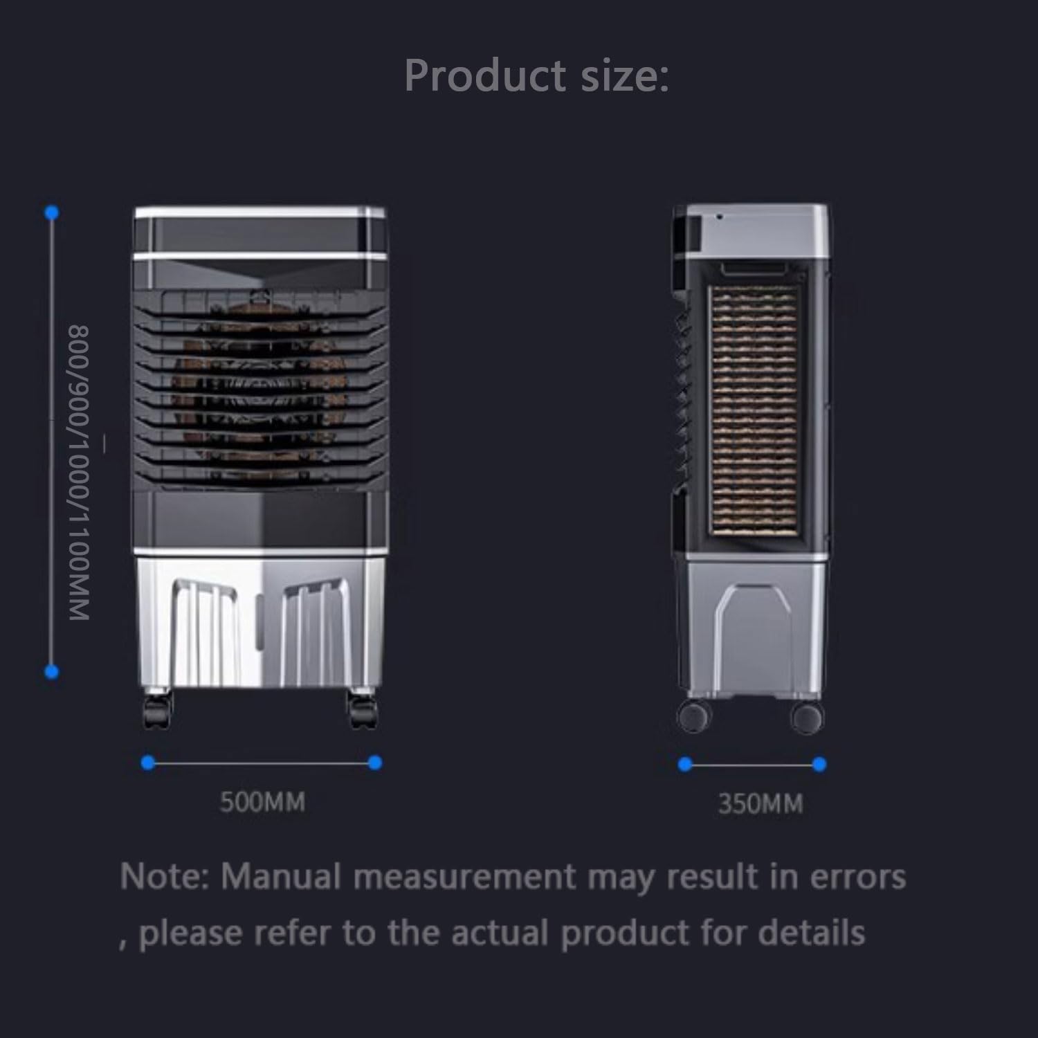  Climatiseurs Portables 3 Modes Unité De Climatisation Portable Avec Oscillation à 120° Réservoir D'eau Extra Large De 50 L Minuterie De 12 Heures Refroidisseur D'air Unité De Climatisation D