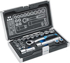 Högert Technik - Trousse à Outils, Coffret D'Outils 3/8" - HT1R465, 36 Pièces