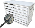 GENERIC Housse De Climatiseur D'extérieur En Aluminium Résistant Aux Intempéries - Protection De L'intimité - Blanc élégant - Taille : 27,9 Cm - Parfait Pour La Protection Et Le Style De La Maison.