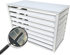 GENERIC Housse De Climatiseur D'extérieur En Aluminium Résistant Aux Intempéries - Protection De L'intimité - Blanc élégant - Taille : 27,9 Cm - Parfait Pour La Protection Et Le Style De La Maison.