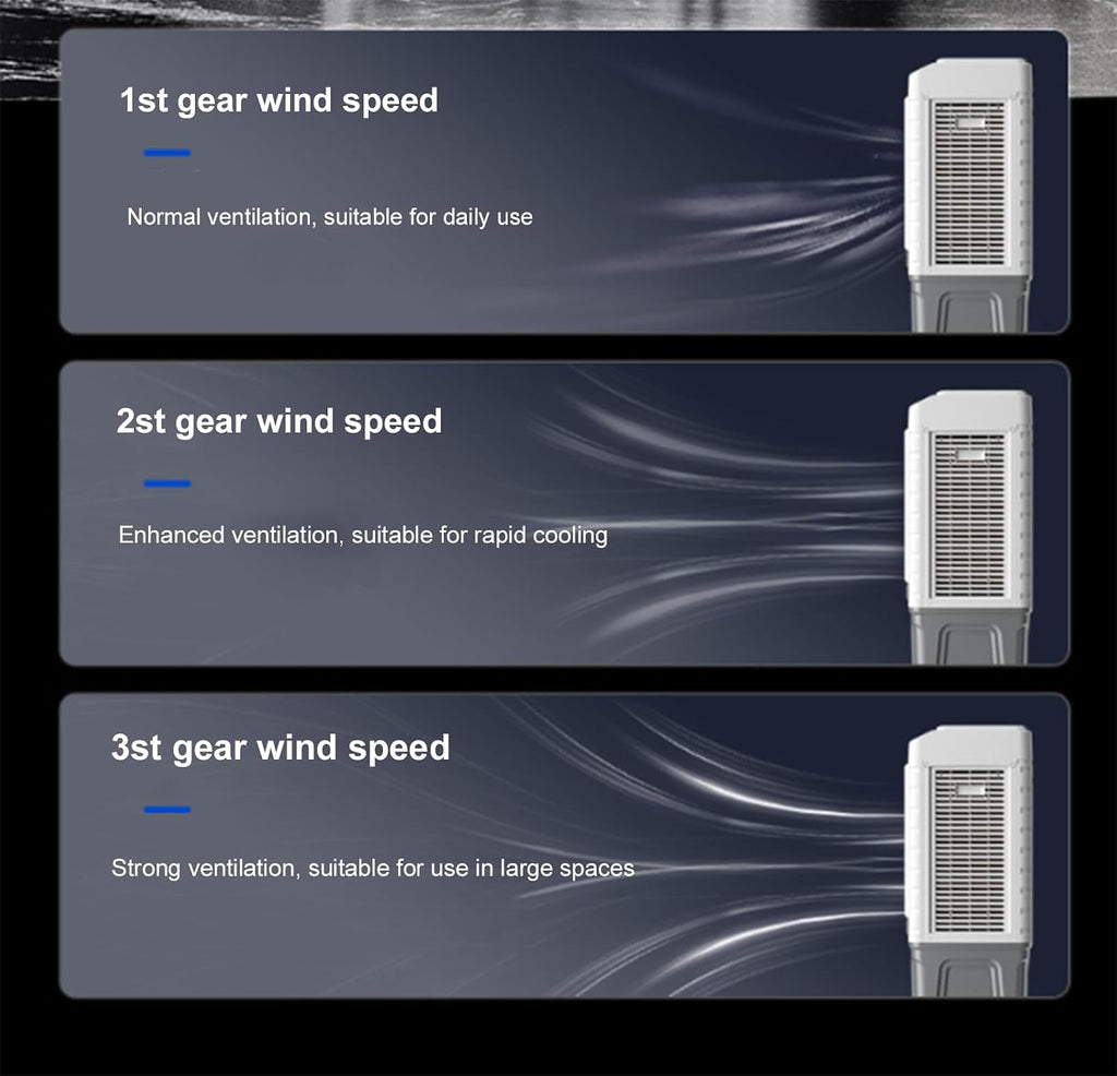  Climatiseur évaporatif Portable Avec Réservoir D'eau De 50 L - Ventilateur Brumisateur Industriel Pour Voiture Et Maison