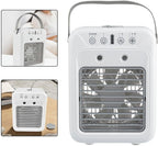  Ventilateur De Climatiseur USB Portable Avec Batterie De 6000 MAh, Ventilateur De Bureau De 500 Ml, Refroidisseur évaporatif Silencieux à 3 Vitesses Avec Minuterie Pour Voiture, Bureau, Dortoir