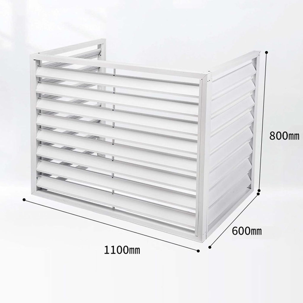 GENERIC Housse De Protection Extérieure En Aluminium Pour Climatiseur – Protection Contre Les Intempéries Pour Unités Centrales De Climatisation – Bouclier Décoratif Pour Unités Extérieures Et Design élégant