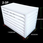 GENERIC Housse De Climatiseur D'extérieur En Aluminium Et Housse De Pompe à Chaleur Pour Mini Unités Séparées, Blanc Plat, Réduction Du Bruit, étagère Pour Plantes, Protection Contre Les Intempéries Pour