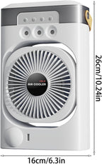  Ventilateur De Climatisation, AC Personnel | Les Ventilateurs AC Qui Soufflent De L'froid Pour La Chambre Avec Un Flux D'puissant | Lumière De Nuit à 7 Couleurs, Humidificateur De Bureau Inclinable à