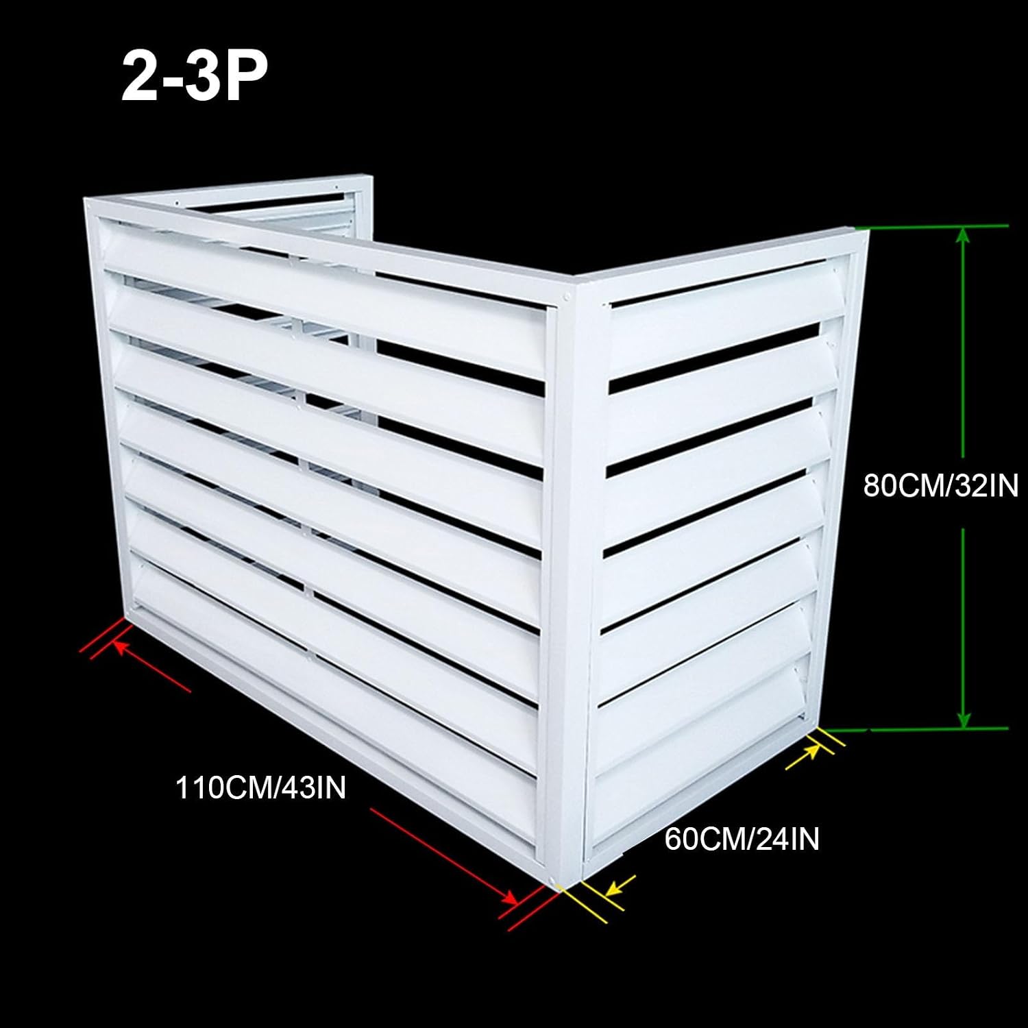 GENERIC Housse De Protection En Aluminium Pour Climatiseur Extérieur - Réduction Du Bruit - Étanche à La Poussière Et à L'eau - Idéale Pour Toutes Les Conditions Météorologiques