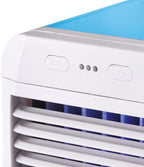  Ventilateur De Climatiseur Portable, Mini Climatiseur 3 Vitesses, Refroidisseur D'air Personnel Avec Humidificateur Pour Chambre, Bureau, Bureau, Camping (Bleu)