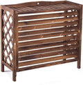  Climatiseur Extérieur Écran De Clôture Support De Fleur De Couverture De Climatiseur En Bois, Clôtures D'écran De Confidentialité De Climatisation Cachées Robustes Avec Conception À Persiennes, For Un