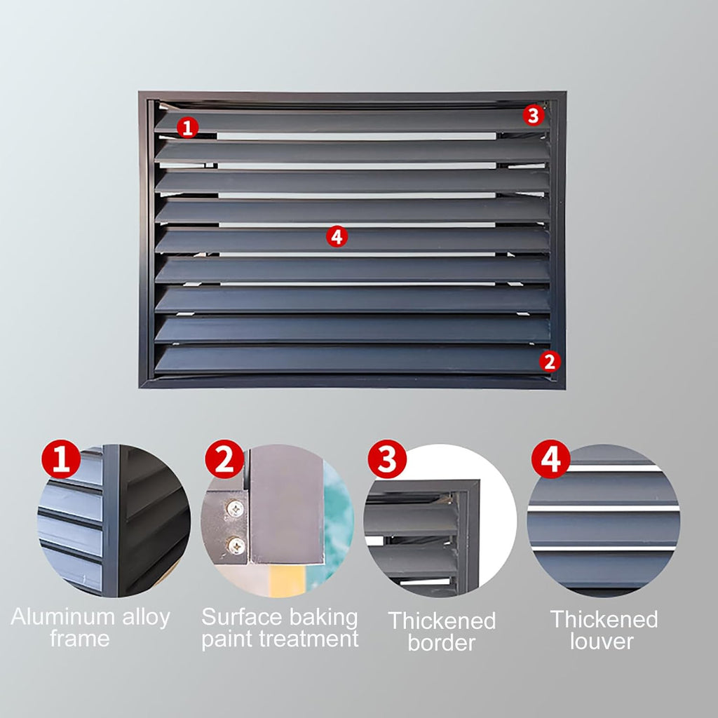 GENERIC Housse De Protection Pour Climatiseur Extérieur Et Pompe à Chaleur – Grille De Protection En Aluminium Composite Pour Meubles De 110 X 60 X 80 Cm, Idéale Pour La Protection Contre Les éléments Du