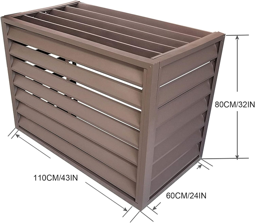 GENERIC Housse En Aluminium Pour Climatiseur – Protection Résistante Aux Intempéries, Au Vent Et à La Grêle Pour Les Unités Extérieures – Design Résistant à L'eau Pour Une Utilisation En Intérieur/extérieur
