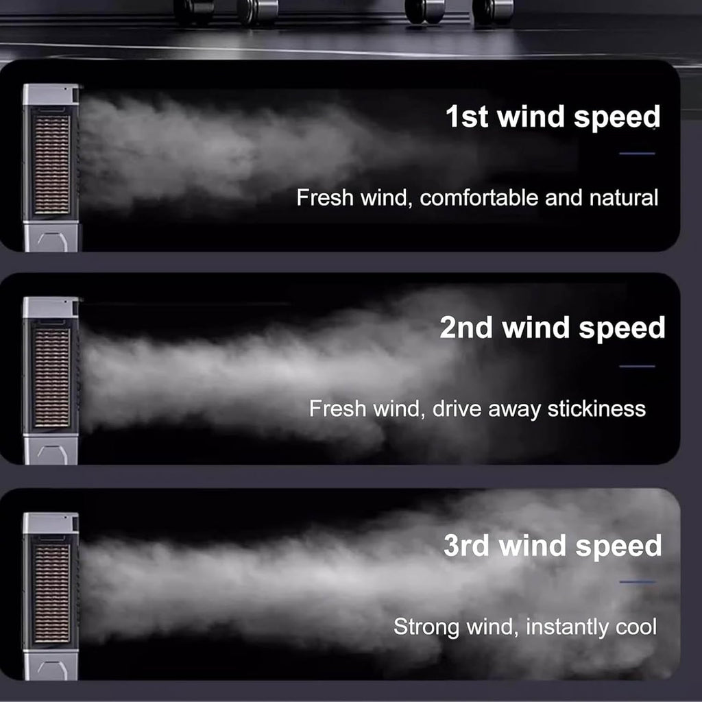  Refroidisseur D'air 3 En 1 Avec Une Capacité De 40/45/50 Litres, 3 Vitesses De Ventilateur, Puissant Refroidisseur D'air évaporatif Avec Oscillation Automatique