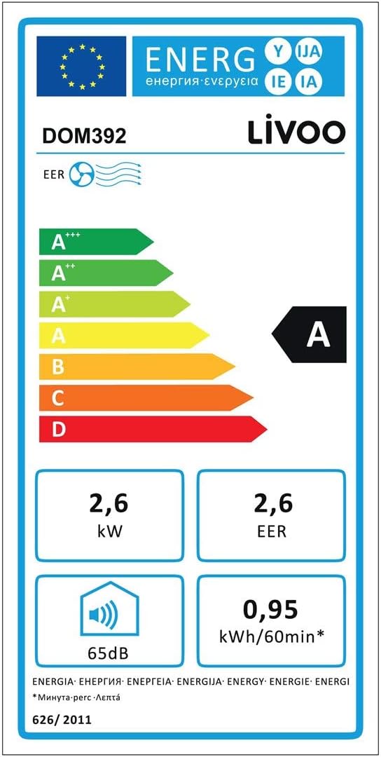 LIVOO Climatiseur Mobile Monobloc 2600w 30m² - DOM392
