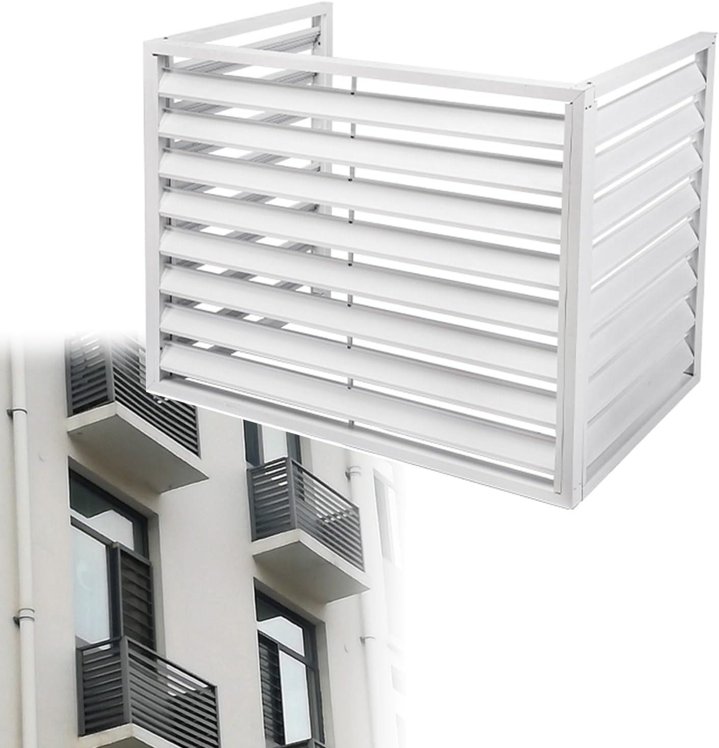 GENERIC Housse En Métal Pour Climatiseur Extérieur – Cage HVAC Résistante Aux Intempéries Pour Pompe à Chaleur AC Et Protection Contre Condensateur 100 X 50 X 70 Cm