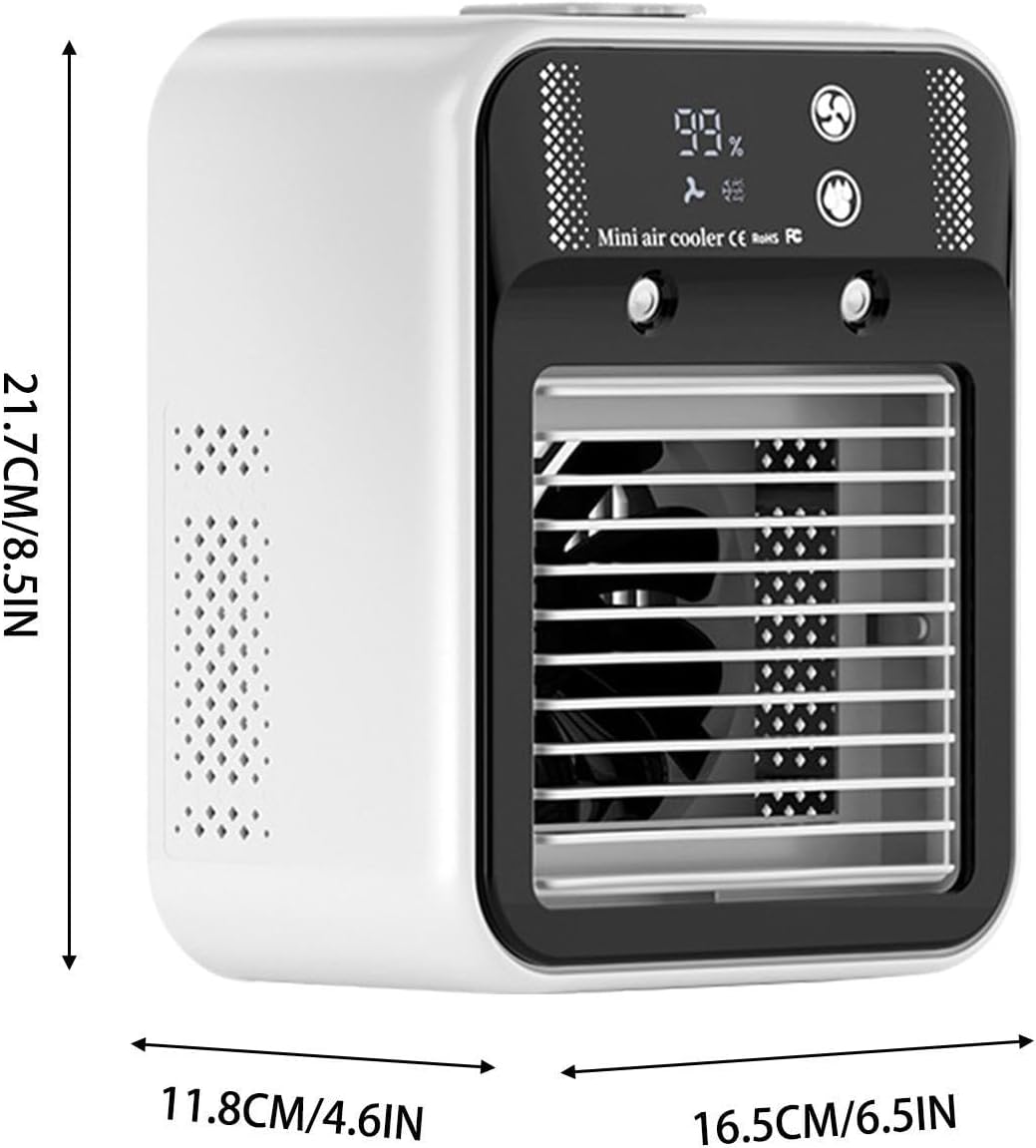 Climatiseur Portable | Ventilateurs Silencieux Rafraîchissants - 2 Vitesses De Vent Pour Cuisine, Dortoir, Bureau, Garage, Lieu De Travail, Maison,Maison, Chambre, Bureau, Garage