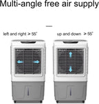 GENERIC Ventilateur De Refroidissement Par évaporation, Climatiseur Mobile 200 W à 3 Vitesses, Réservoir D'eau De 55 L Et 4 Compartiments à Glace, Idéal Pour La Maison, Le Bureau
