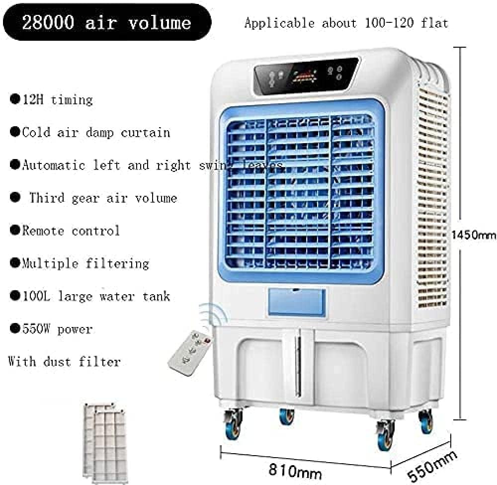  Climatiseur Domestique, Climatiseur Mobile Industriel à Refroidissement Par évaporation Et Eau Froide, Ventilateur/humidificateur/purificateur D'air Mobile Pour La Maison