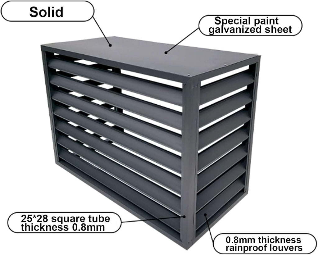GENERIC Mini Climatiseur Et Housse De Pompe à Chaleur D'extérieur – Protection En Aluminium Pour Unités Extérieures, Résistant Aux Intempéries, Résistant Aux UV, S'adapte à La Plupart Des Systèmes Mini Split