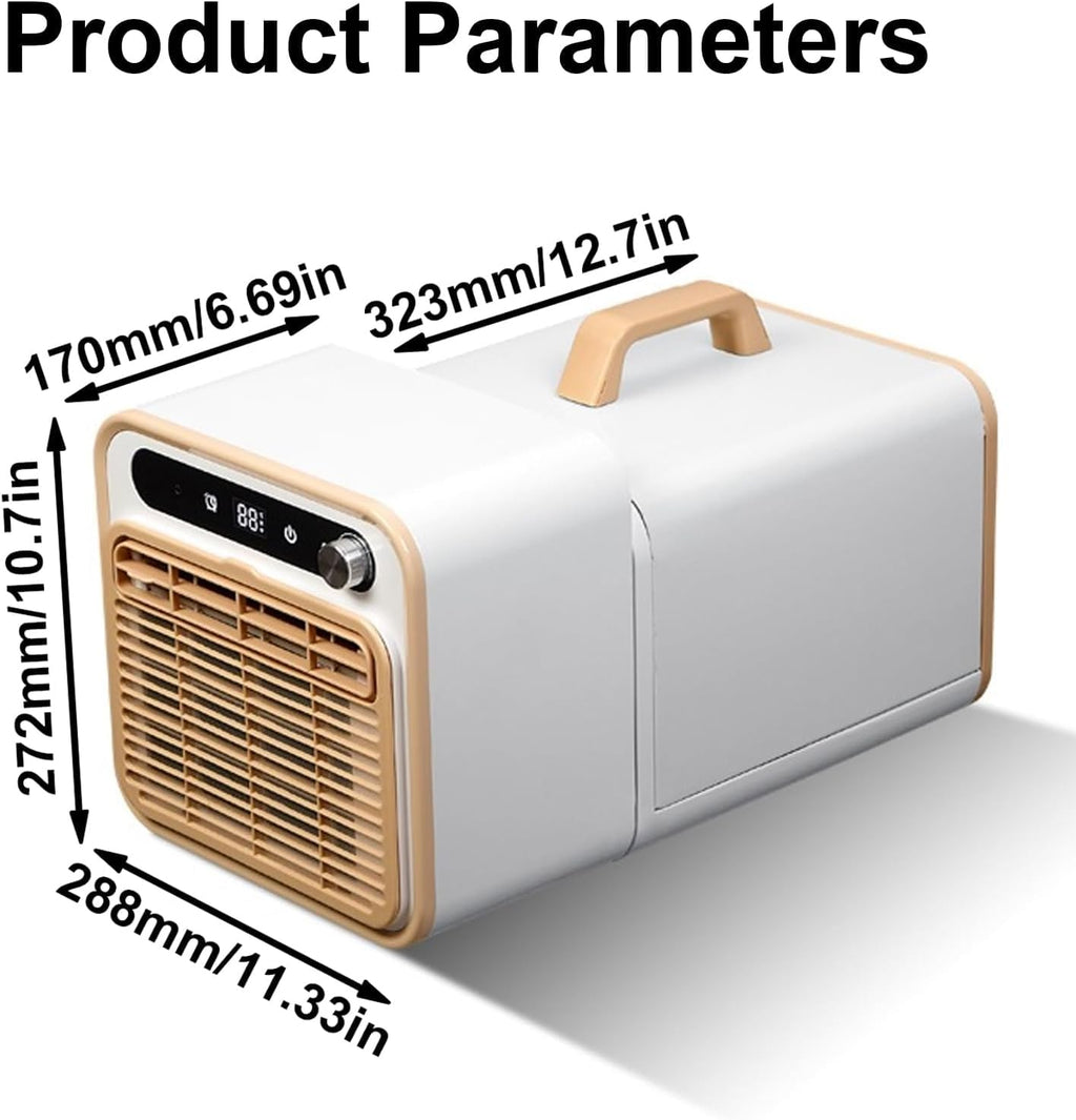 GENERIC Climatiseur Portable Split 5000 Btu, Unité De Refroidissement Silencieuse Intelligente Avec Contrôle Tactile Et Minuterie De 12h – Comprend Un Tuyau De 1 Mètre, Pour Cham With 1-meter Connecting Pipe